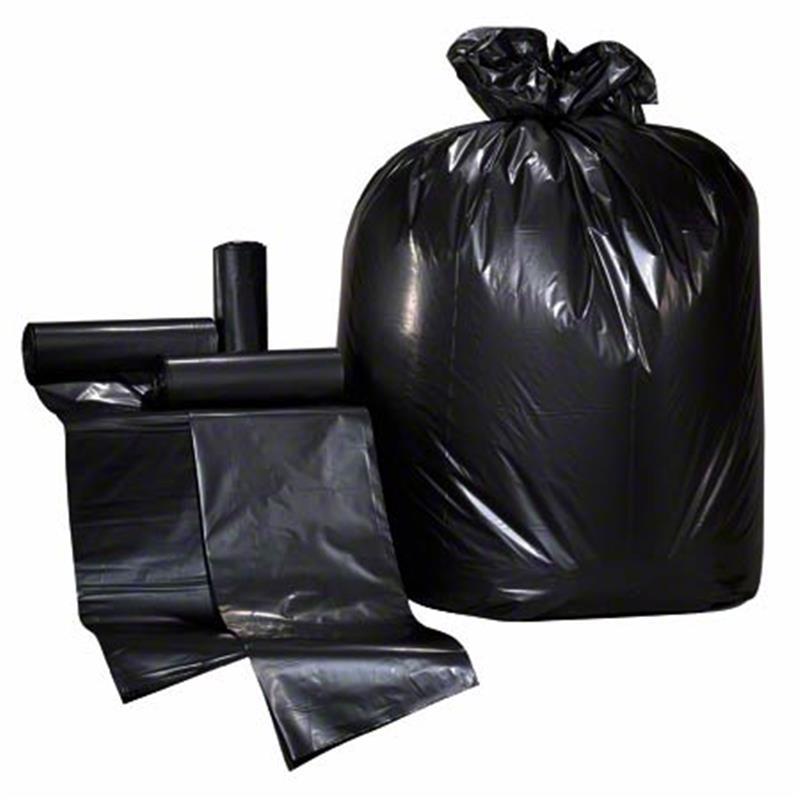CAN LINERS 24X33 BLACK 8 MICRON 1000/CS - Trash Can Liners